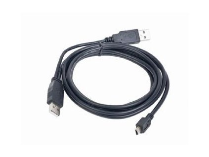 GEMBIRD CABLEXPERT Kabel USB A-MINI 5PM 2.0 1m DUÁLNÍ pro extra napájení