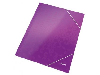 LEITZ Tříchlopňové desky WOW, A4, purpurová