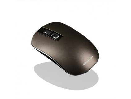 Modecom MC-WM101 bezdrátová optická myš, 3 tlačítka, 1600 DPI, USB nano 2,4 GHz, nízký profil, hnědá