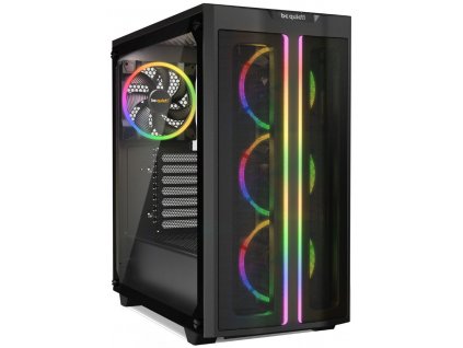 Be quiet! skříň PURE BASE 500FX / MidT / bez zdroje / USB 3.0 / 3x120mm ARGB + 1x140mm fans / průhledná bočnice / černá