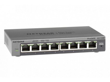 NETGEAR 8x10/100/1000 Desktop Plus Switch, GS108E