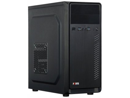 PORTE skříň MidT B31 / Middle tower / bez zdroje / 2x USB 3.0 / černá