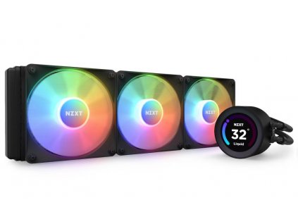 NZXT vodní chladič Kraken 360 ELITE RGB / 3x120mm RGB fan / 4-pin PWM / LCD disp. / 6 let