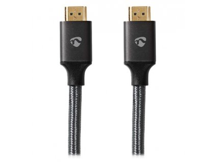 NEDIS PROFIGOLD Ultra High Speed HDMI 2.1 kabel/ 8K@60H/ zlacené konektory HDMI-HDMI/ bavlna/ antracit/ BOX/ 5m