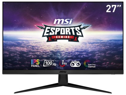 MSI Gaming G2712V/ 27"/ 1920x1080/ IPS/1ms/ 300cd/m2/ 1000:1/ HDMI/ DP/ černý