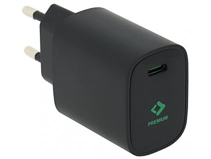 PATONA nabíječka/ USB-C/ vstup /100-240V/ výstup 5V/3.0A, 9V/2.22A, 12V/1.67A/ 20W Power delivery/ černá