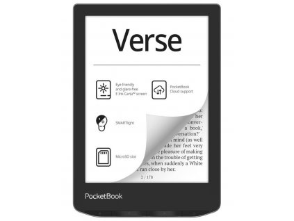 POCKETBOOK e-book reader 629 Verse Mist Grey/ 8GB/ 6"/ Wi-Fi/ USB-C/ čeština/ šedá