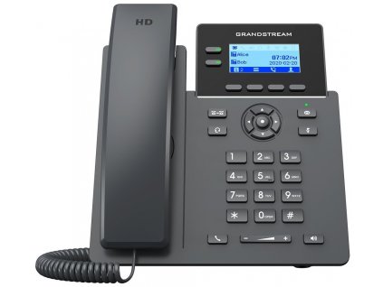 Grandstream GRP2602G VoIP telefon, 4x SIP, grafický podsvícený 2,21" displej, 2x Gbps RJ45, PoE