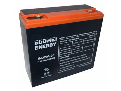 GOOWEI ENERGY Pb trakční záložní akumulátor VRLA GEL 12V/24Ah (6-DZM-20)