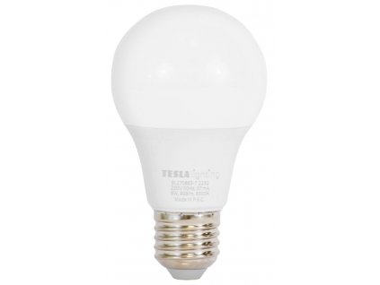 Tesla LED žárovka BULB E27/8W/230V/806lm/25 000h/6500K studená bílá/220st