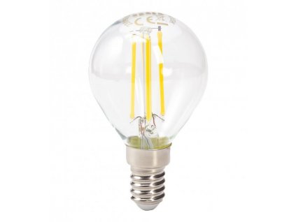 Tesla LED žárovka miniglobe FILAMENT RETRO E14/6W/230V/ 806lm/ 25 000h/4000K denní b./360st/čirá