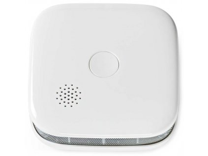 NEDIS Wi-Fi chytrý detektor kouře/ napájení z baterie/ hlasitost 85 dB/ výdrž snímače 10 let/ Android & iOS/ bílý