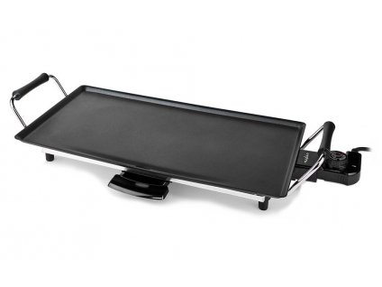 NEDIS stolní gril Teppanyaki/ pečicí povrch (d x š): 47,5 x 26,5 cm/ 5 nastavení teploty/ výkon 2000 W/ kov/ černý