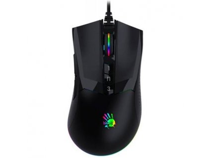 A4tech BLOODY W90 Pro Activated, RGB podsvícená herní myš, 16000 DPI, černá, USB