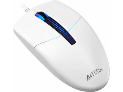 A4tech N-530S, podsvícená kancelářská myš, 1200 DPI, USB, bílá