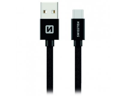 Swissten Datový Kabel Textile Usb / Usb-C 0,2 M Černý