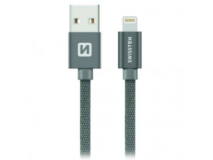 Swissten Datový Kabel Textile Usb / Lightning 1,2 M Šedý