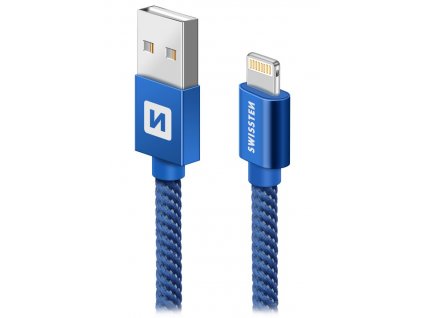 Swissten Datový Kabel Textile Usb / Lightning 2,0 M Modrý