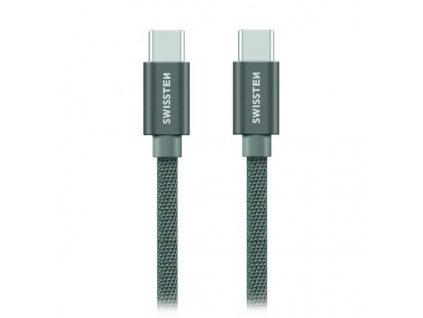 Swissten Datový Kabel Textile USB-C / USB-C 1,2 M Šedý