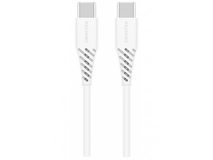 Swissten Datový kabel TPE USB-C / USB-C PD 5 A (100 W) 2,5 M bílý