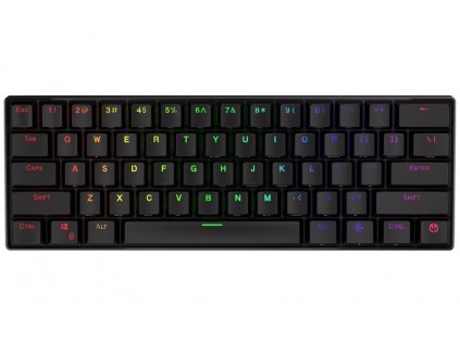 Endorfy herní klávesnice Thock Compact RD RGB /USB/ red sw. / bezdrátová / mechanická / US layout / mini /černá RGB