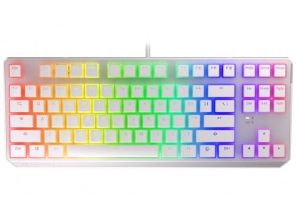 Endorfy herní klávesnice Thock TKL OWH Pudd.Kailh BL RGB /USB/ blue sw. / drátová / mechanická / US layout / bílá RGB