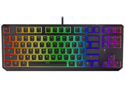 Endorfy herní klávesnice Thock TKL Pudd.Kailh BL RGB /USB/ blue sw. / drátová / mechanická / US layout / černá RGB