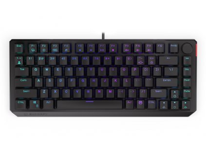 Endorfy herní klávesnice Thock 75% Red / RGB / red sw. / drátová / mechanická / US layout / zkrácená /černá