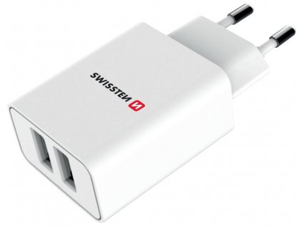 Swissten Síťový Adaptér Smart Ic 2X Usb 2,1A Power + Datový Kabel Usb / Lightning Mfi 1,2 M Bílý