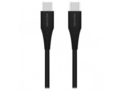 Swissten TPU nabíjecí kabel USB-C / USB-C 0,4 M Černý