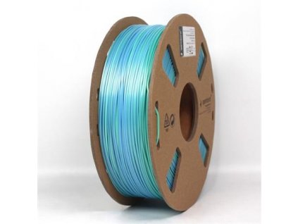 Gembird tisková struna (filament), PLA, 1,75mm, 1kg, silk rainbow, modrá/zelená
