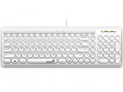 GENIUS Slimstar Q200 White/ Drátová/ USB/ bílá/ retro design/ CZ+SK layout