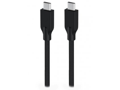 GENIUS nabíjecí kabel ACC-C2CC-3A, 100cm, USB-C na USB-C, 3A, PD60W, opletený, černý