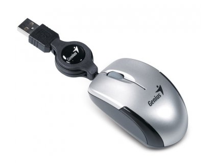 GENIUS Micro Traveler V2/ drátová/ 1200 dpi/ USB/ stříbrná