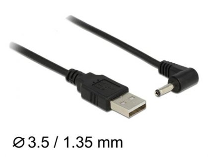 Delock Cable USB Power > DC 3.5 x 1.35 mm Male 90° 1.5 m