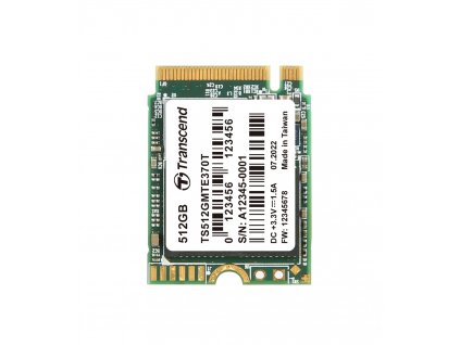 TRANSCEND MTE370T 512GB SSD disk M.2 2230, PCIe Gen3 x4 NVMe 1.3 (3D TLC), 2000MB/s R, 1100MB/s W