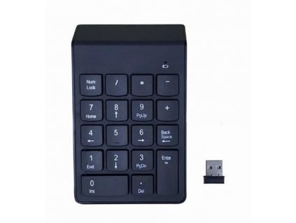 Gembird Numerická klávesnice KPD-W-02, USB, bezdrátová, černá