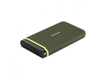 Transcend ESD380C 4TB USB 3.2 Gen 2x2 (USB-C) Externí Anti-Shock SSD disk (3D TLC), 2000MB/R, 2000MB/W, armádní zelená