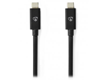 NEDIS kabel USB 4.0 Gen 3x2/ zástrčka USB-C - zástrčka USB-C/ 8K/ černý/ 2m