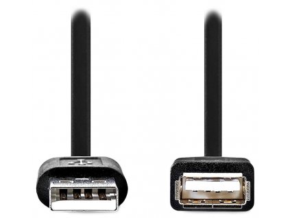 NEDIS prodlužovací kabel USB 2.0/ zástrčka USB-A - zásuvka USB-A/ černý/ bulk/ 1m