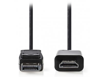 NEDIS kabel DisplayPort - HDMI/ zástrčka DisplayPort - zástrčka HDMI/ černý/ bulk/ 3m