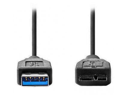 NEDIS kabel USB 3.0/ zástrčka USB-A - zástrčka USB-Micro B/ černý/ bulk/ 50cm