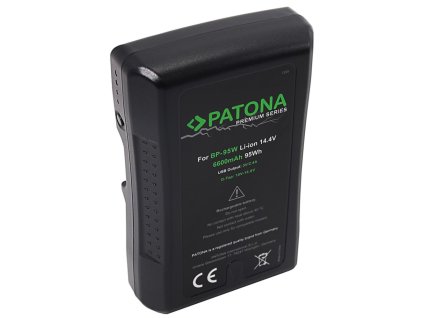 PATONA baterie V-mount pro digitální kameru Sony BP-95WS 6600mAh Li-Ion 95Wh Premium