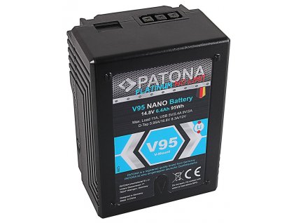 PATONA baterie V-mount pro digitální kameru Sony V95 6400mAh Li-Ion 14,8V 95Wh Platinum