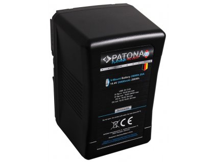 PATONA baterie V-mount pro digitální kameru Sony BP-290W 20000mAh Li-Ion 288Wh 14,4V 20A Platinum