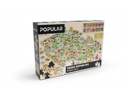 Puzzle Popular - Mapa České republiky, 160 ks