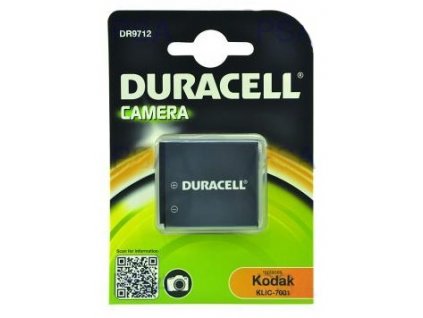 DURACELL Baterie - DR9712 pro Kodak KLIC-7001, černá, 700 mAh, 3.7V