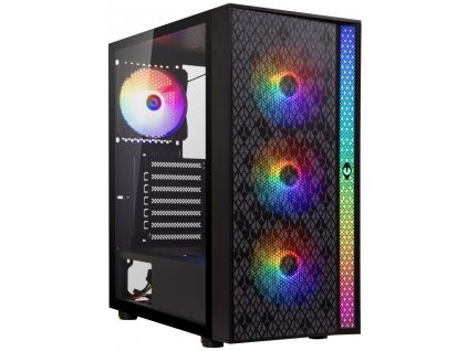 BitFenix skříň Light / ATX / 4x120mm RGB fan / 2xUSB 3.0 / USB 2.0 / tvrzené sklo / černá