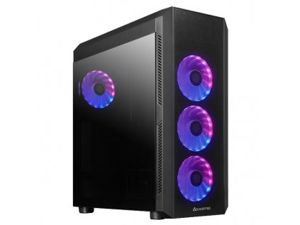 CHIEFTEC MidT Scorpion 4 GL-04B-UC-OP / ATX / 2x USB3.0 / USB-C / 4x120mm fan / ARGB/ průhledná bočnice / černá