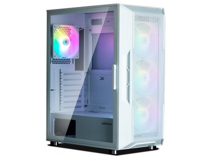 Zalman skříň I3 Neo / middle tower / ATX / 4x120 RGB / 2xUSB 3.0 / 1xUSB 2.0 / prosklená bočnice / bílá